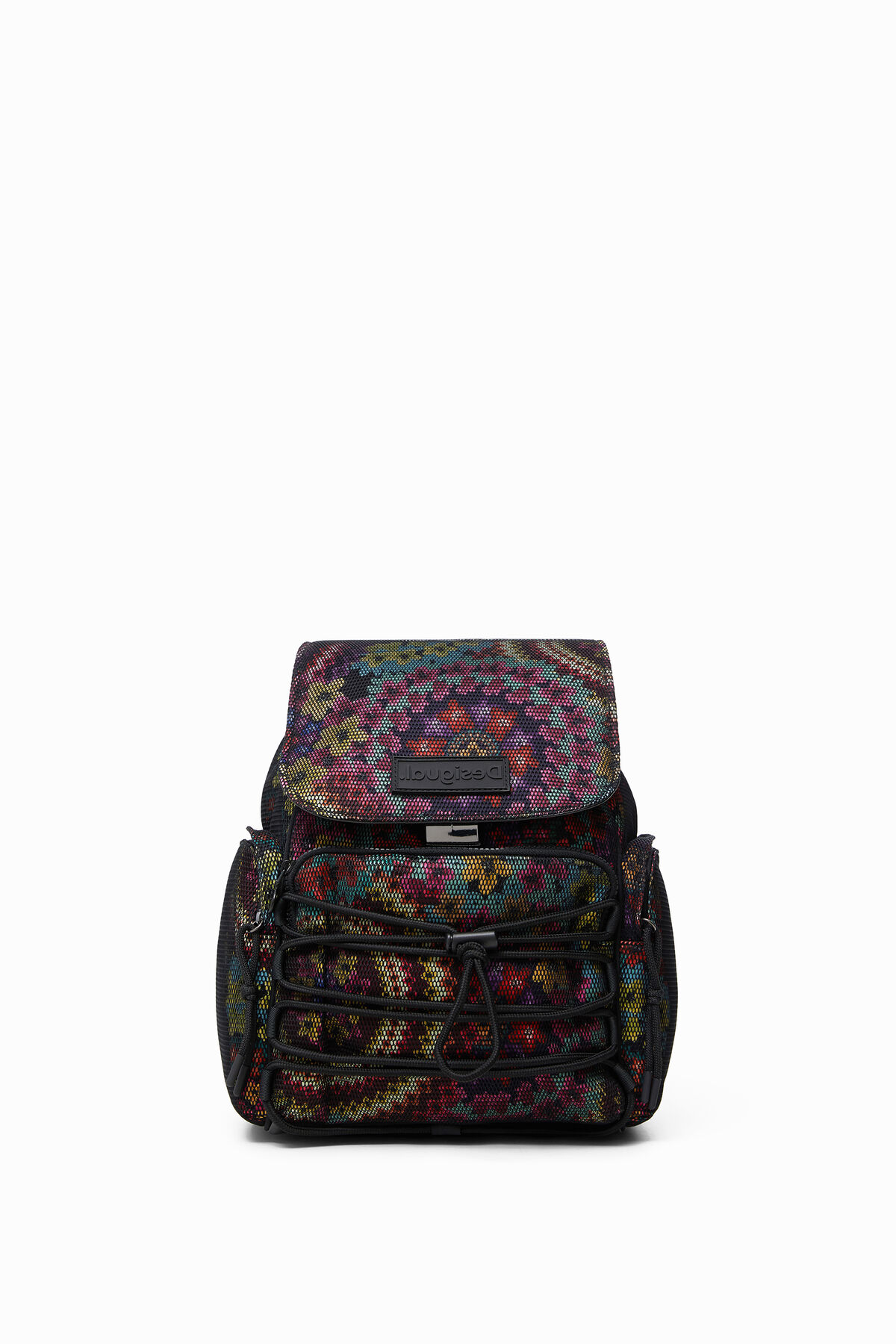 Desigual Black and Multicolor Floral Backpack MISTY FLOWER VIANA backpack brand DESIGUAL  main image 2