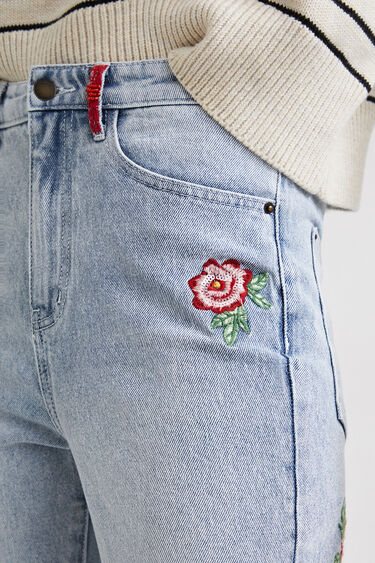 Texans Straight cropped floral | Desigual