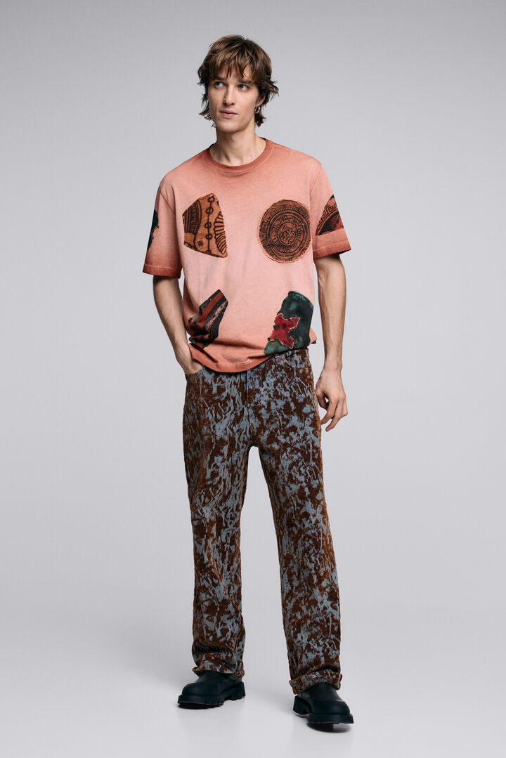 Short-sleeve patchwork T-shirt | Desigual