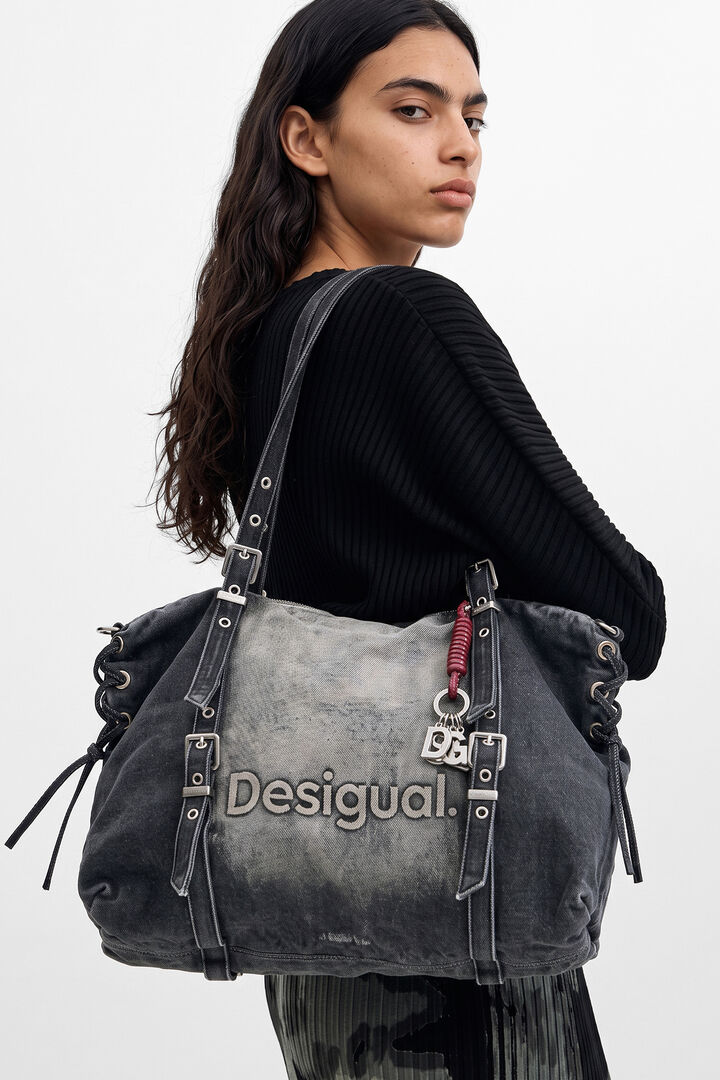 Large denim bag