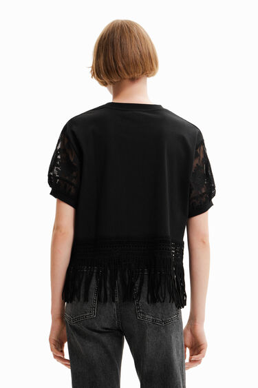 T-shirt oversize franges | Desigual