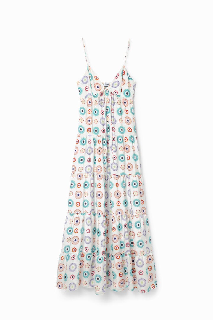 Vestido largo tirantes geométrico | Desigual