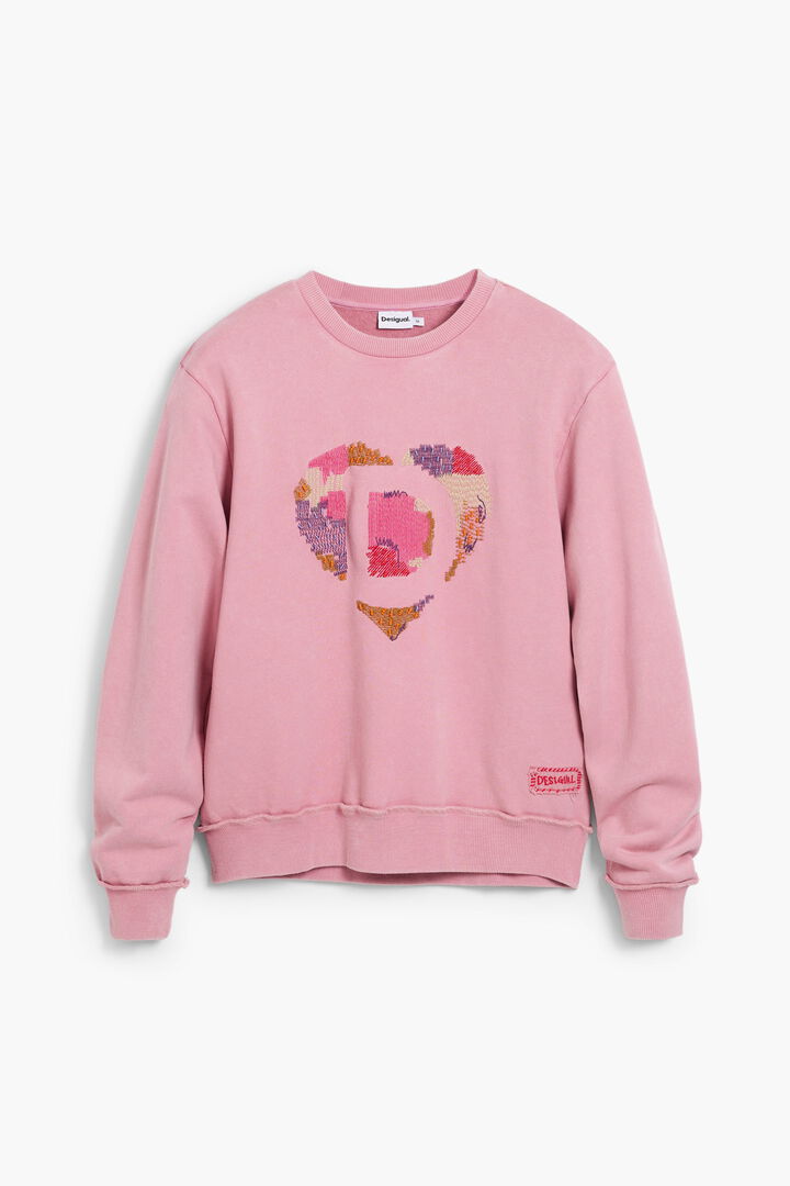 Sweatshirt with logo beads | Desigual