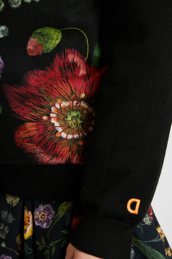 Knit jacket flowers | Desigual