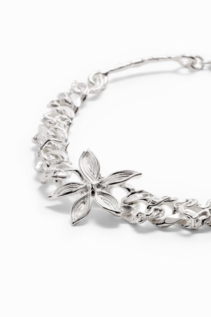 Choker flor y cadena baño oro Zalio | Desigual