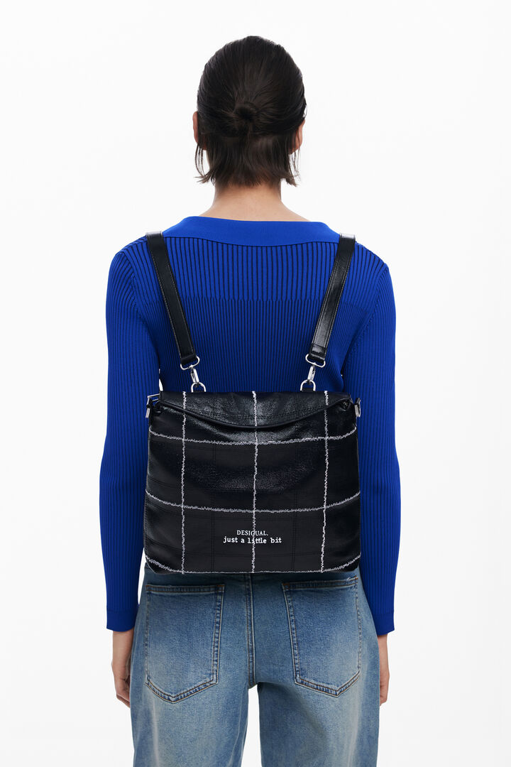 Zaino a quadri convertibile medio | Desigual