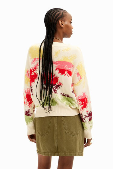 Oversize-Pullover Blumen | Desigual