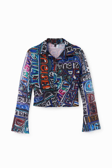 atmosfeer variabel radioactiviteit Women's Short slim tulle shirt I Desigual.com