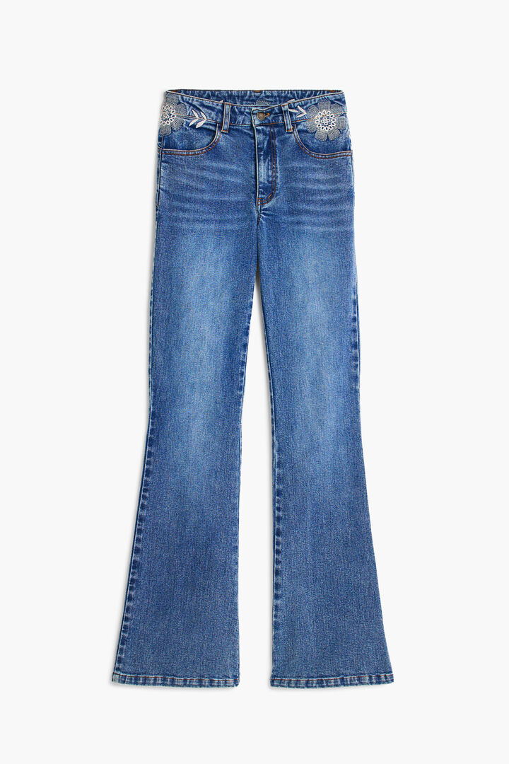 FLARED DENIM TROUSERS | Desigual