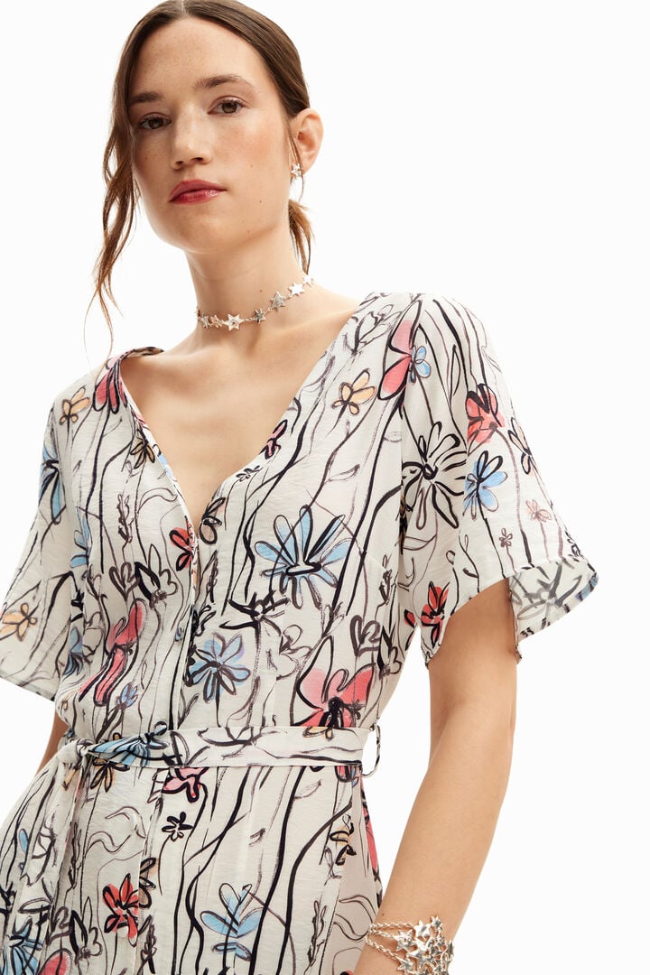 Vestido midi flores | Desigual