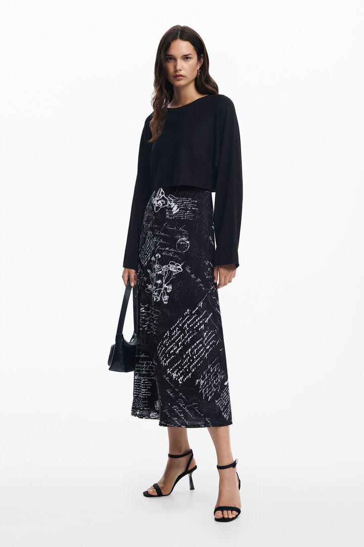 Vestido midi combinado