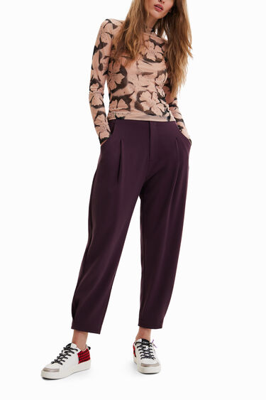 Cropped slouchy trousers | Desigual