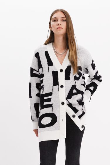 Cardigan oversize messaggi | Desigual