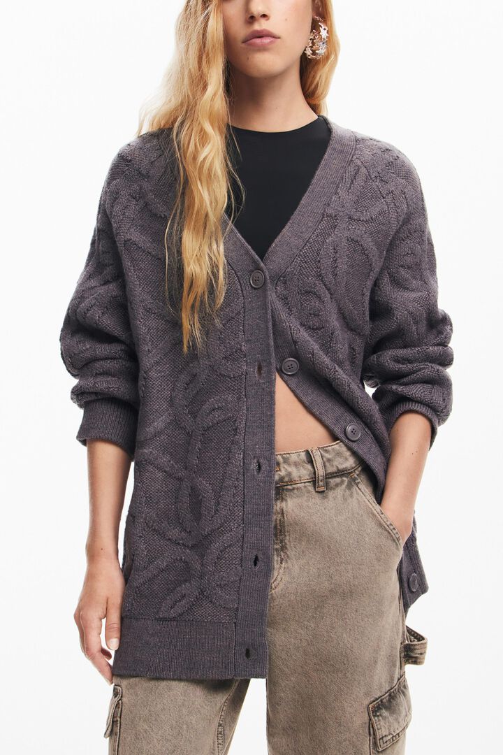 Oversized knit cardigan | Desigual