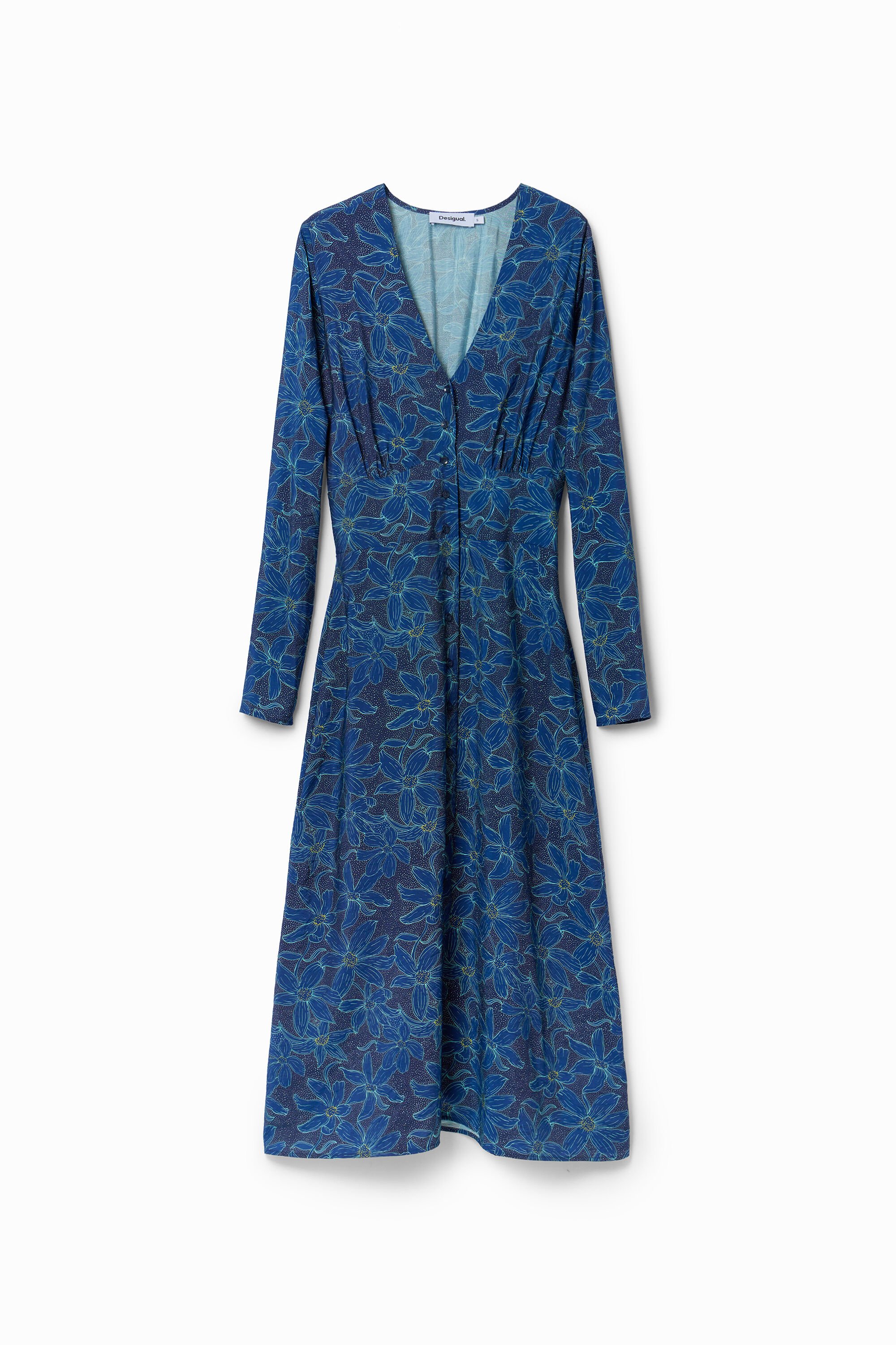 Midi-Hemdblusenkleid Blumen