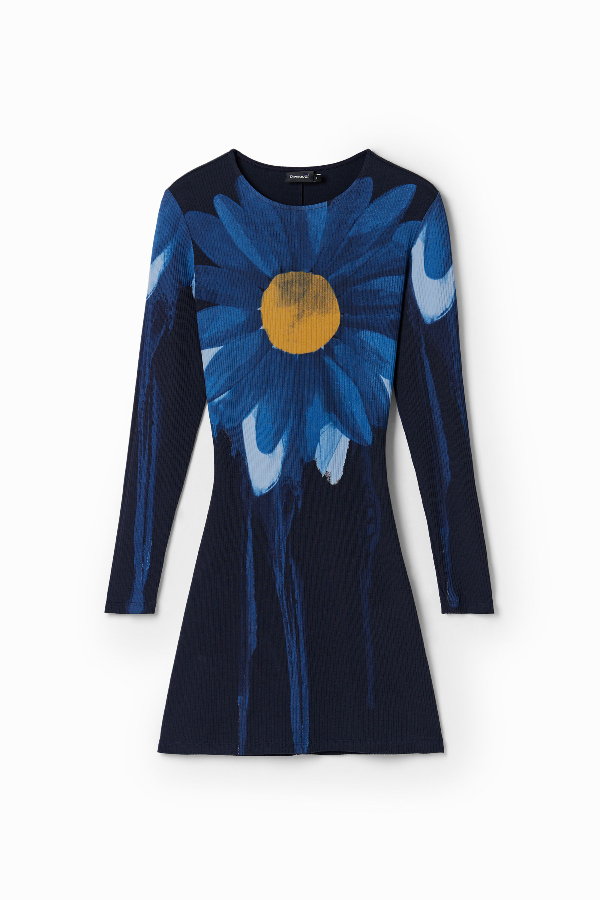 Vestido azul hotsell desigual