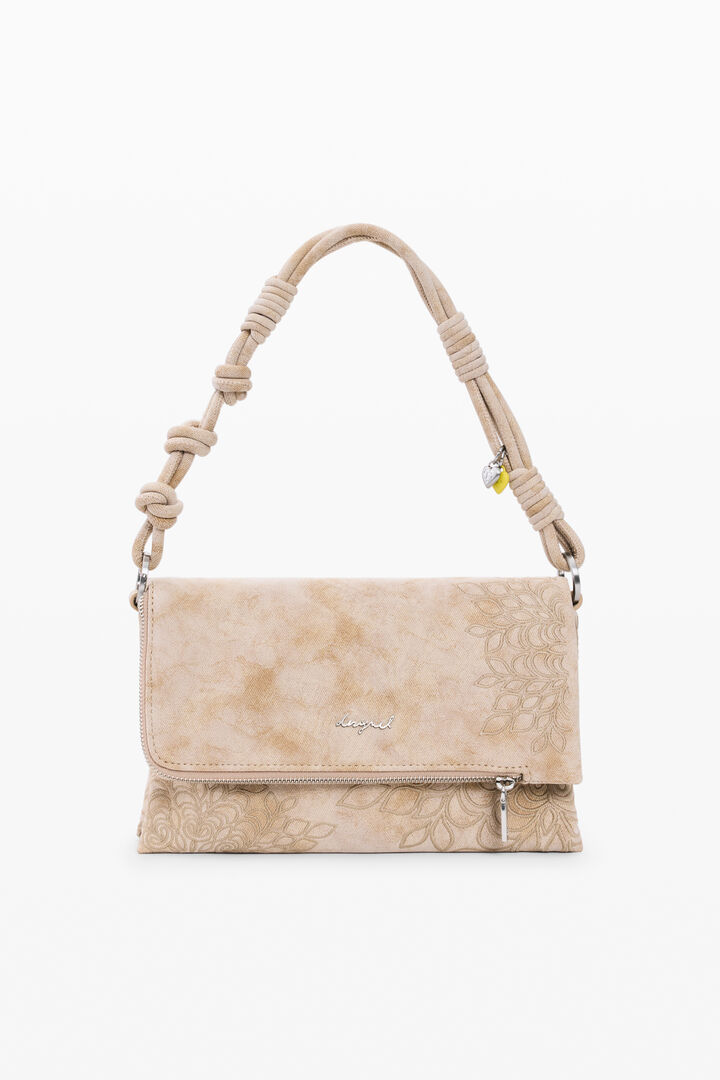 Medium bag with embroidered flap