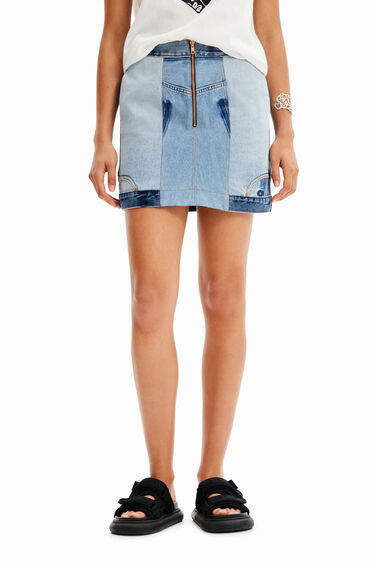 Mini faldilla denim upcycling | Desigual