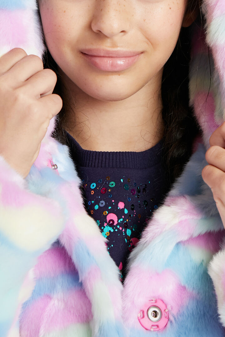 Chaqueta pelo suave pastel | Desigual