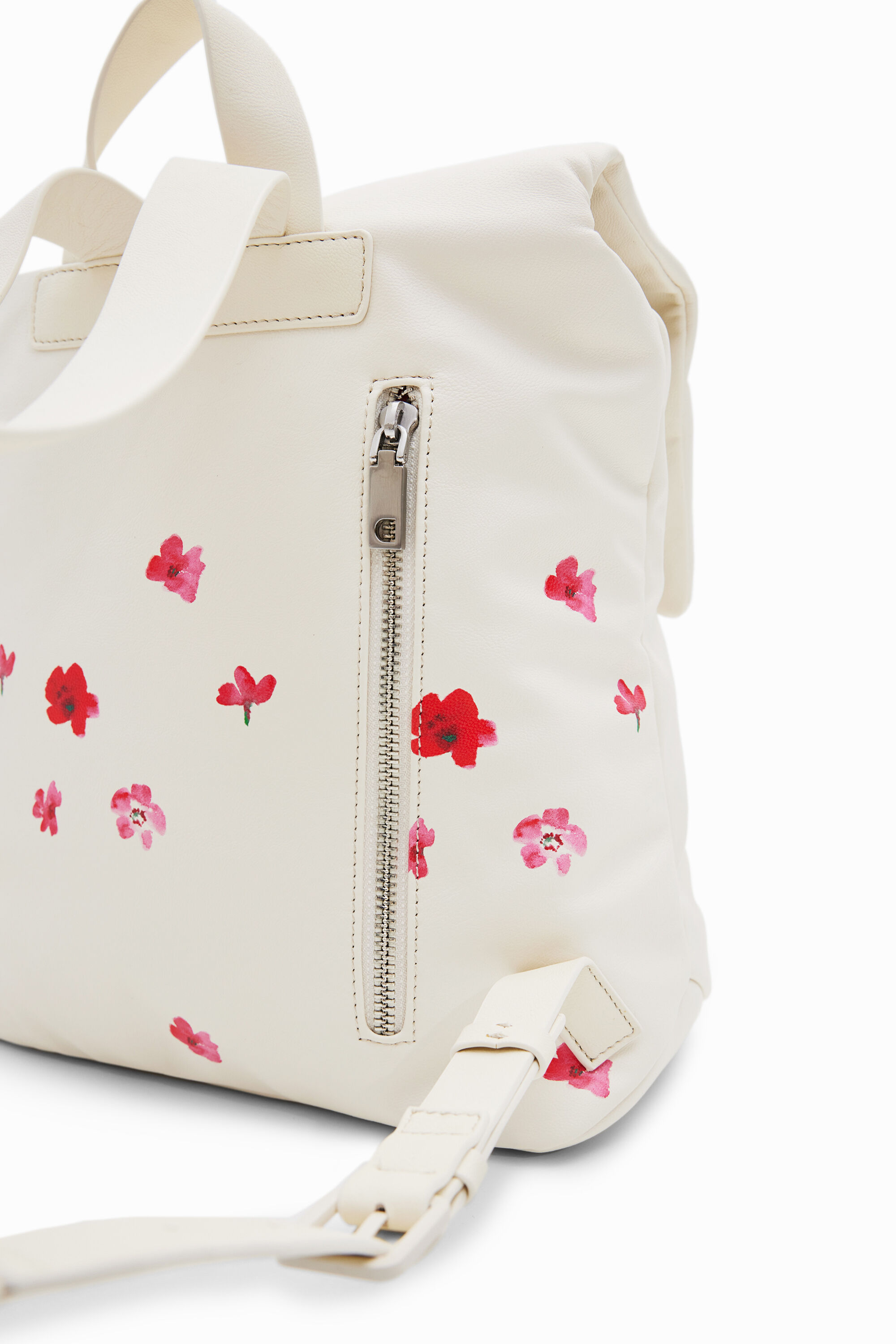 Mochila S acolchada flores