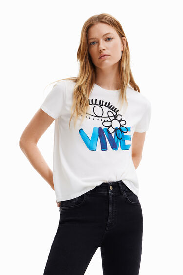 Camiseta "Vive" | Desigual