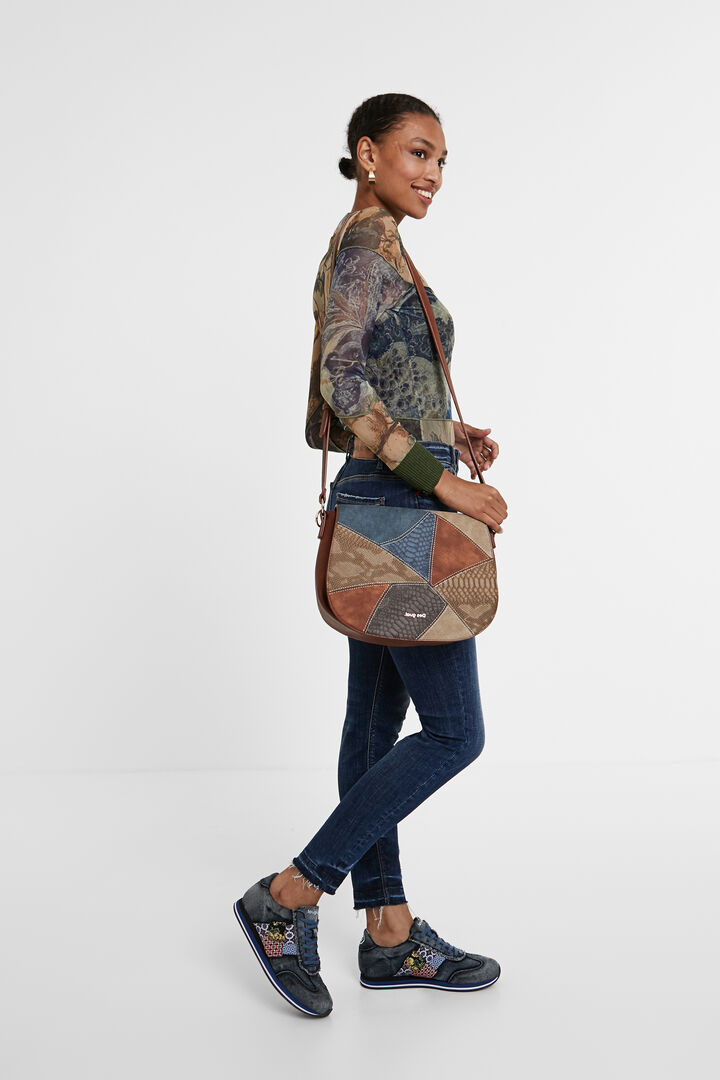 Little sling bag embossed leather effect | Desigual