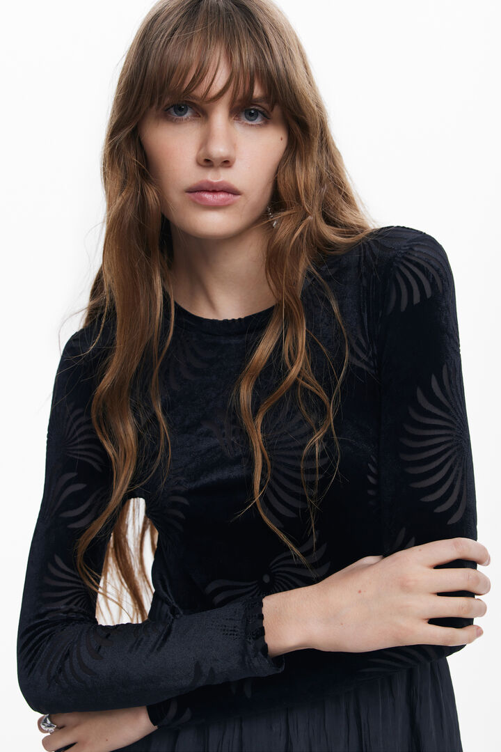 Vestido combinado estampado | Desigual