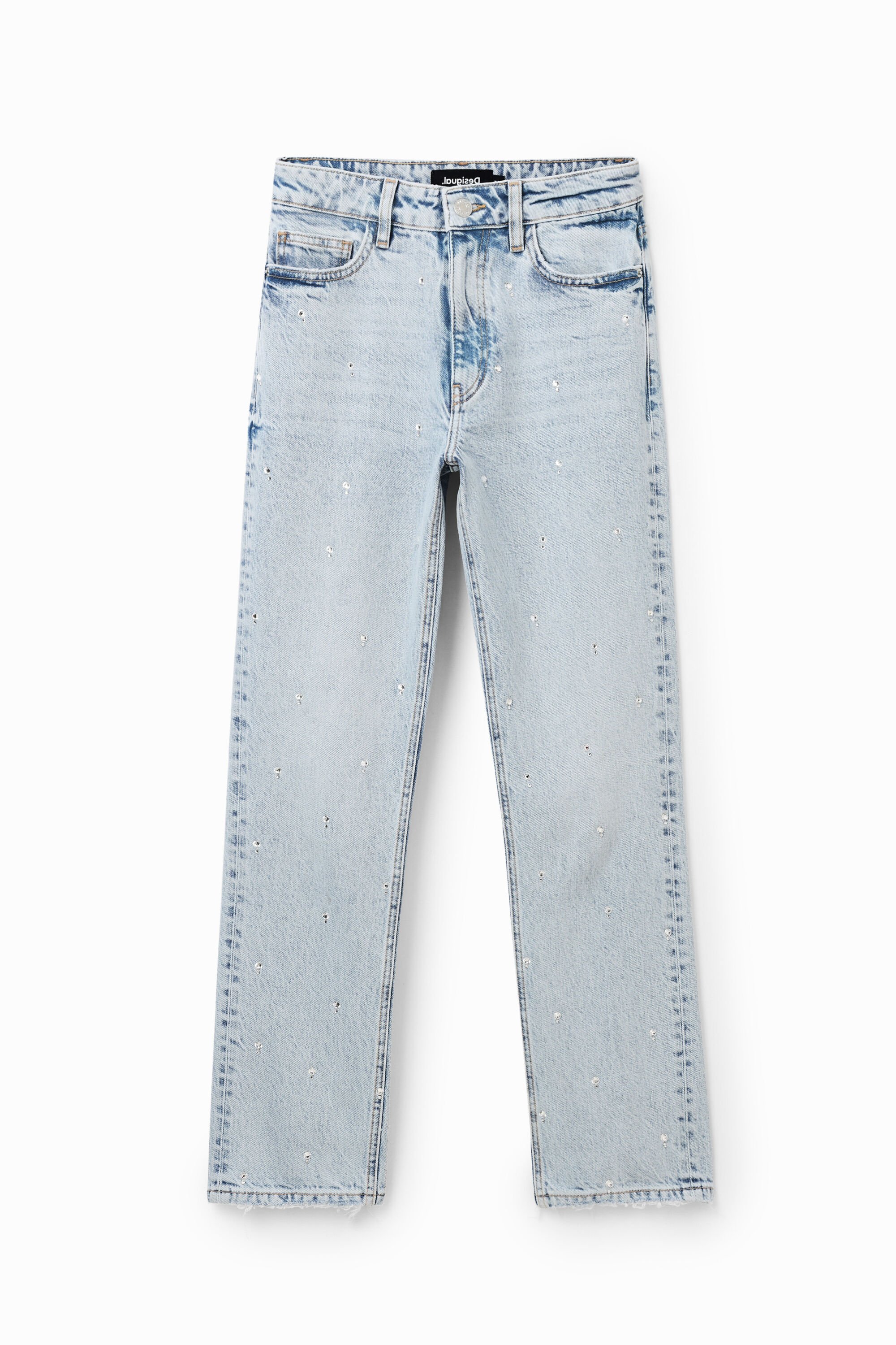 Straight Jeans Strass