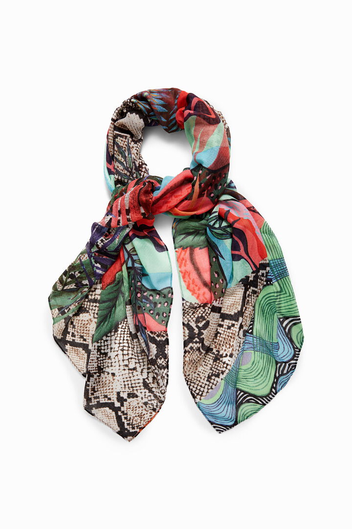 Foulard rectangular exótico | Desigual