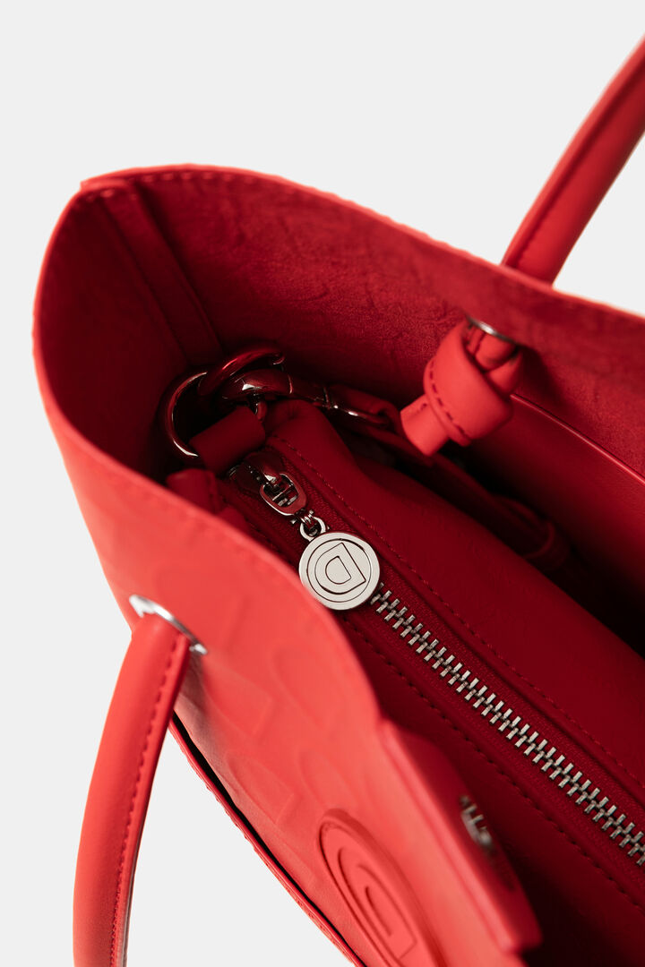 Bolso rojo 2 en 1 en logomanía | Desigual
