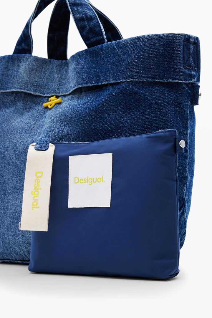 Bolso shopper L reversible denim | Desigual