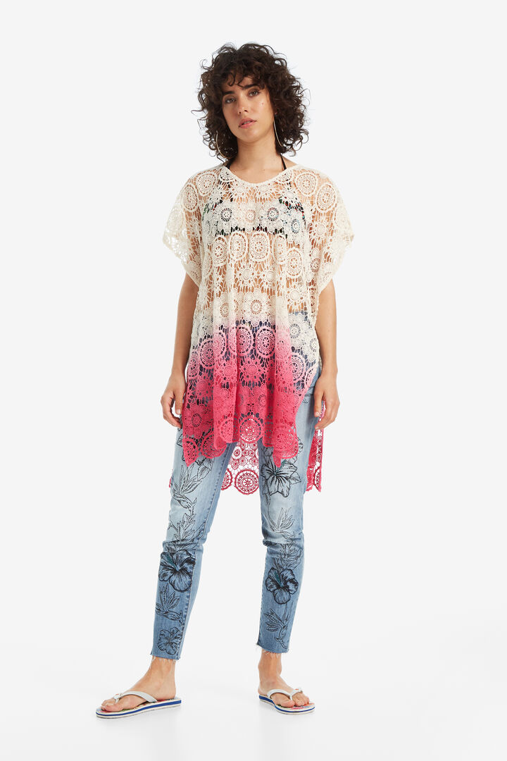 Floral Kaftan Poncho Afterbeach | Desigual