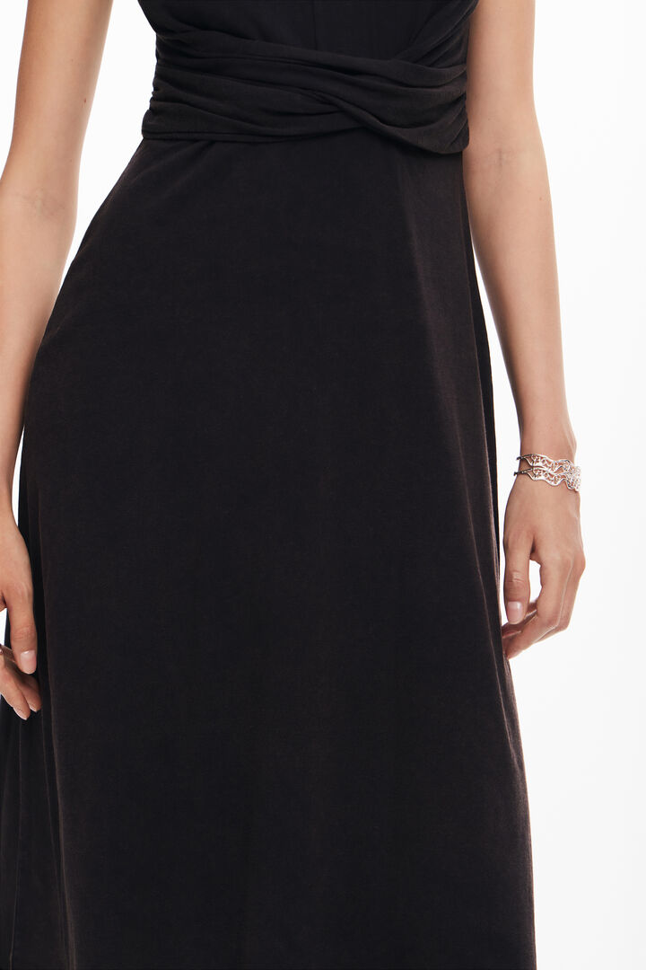Vestido midi fruncido | Desigual