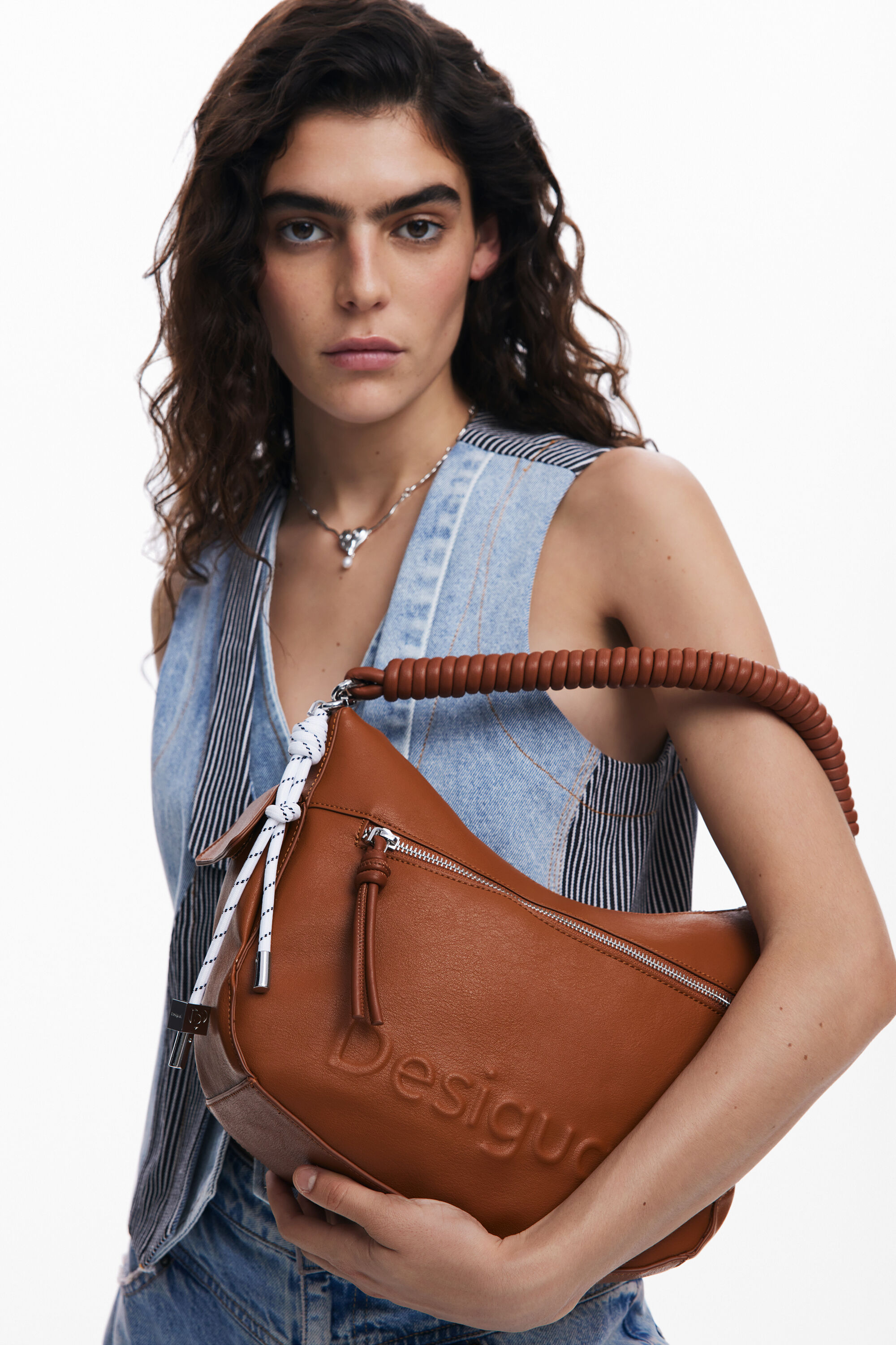 Sac Desigual Vintage Cuir Multicolore - Bandoulière - Occasion