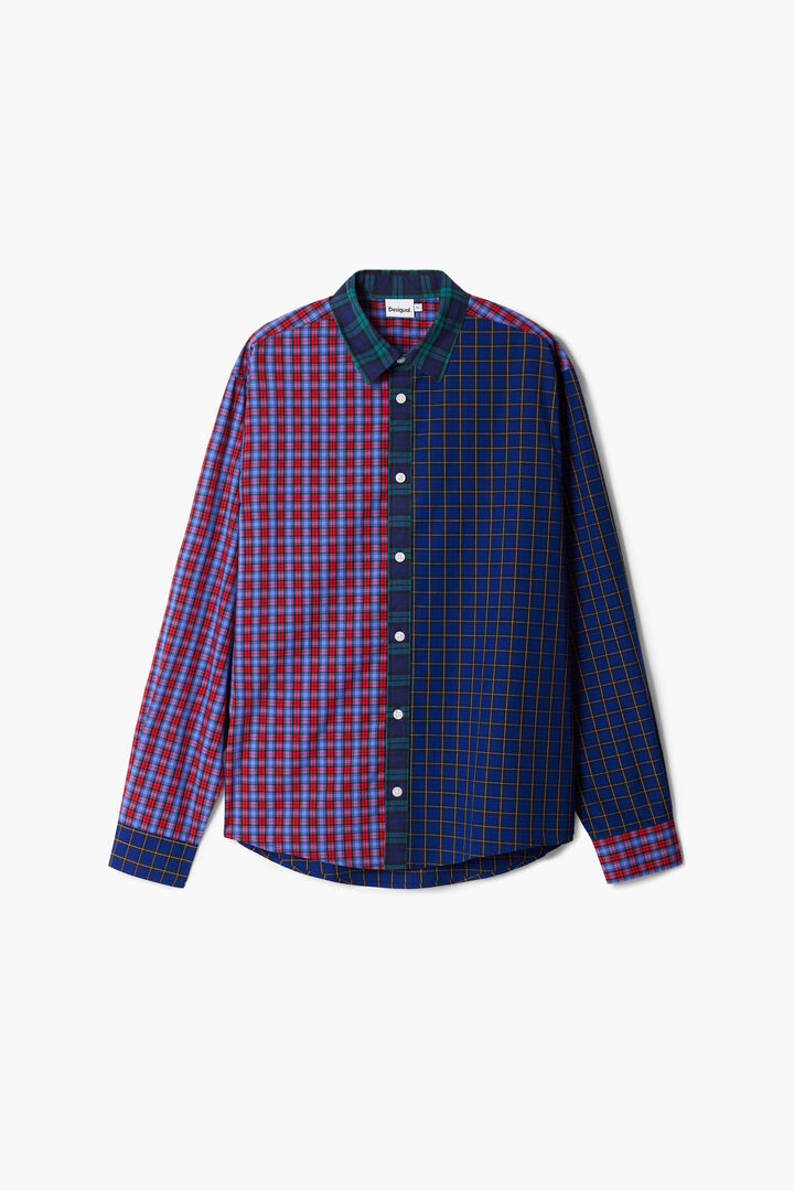 Patchwork checkered shirt