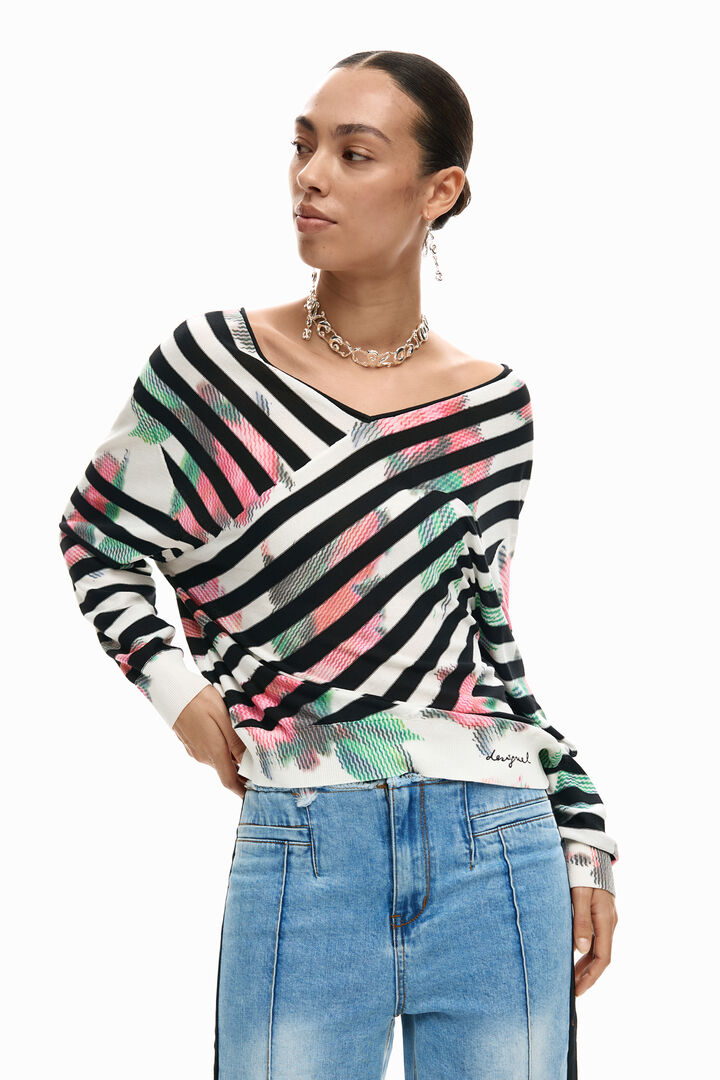 Fine crossover sweater | Desigual