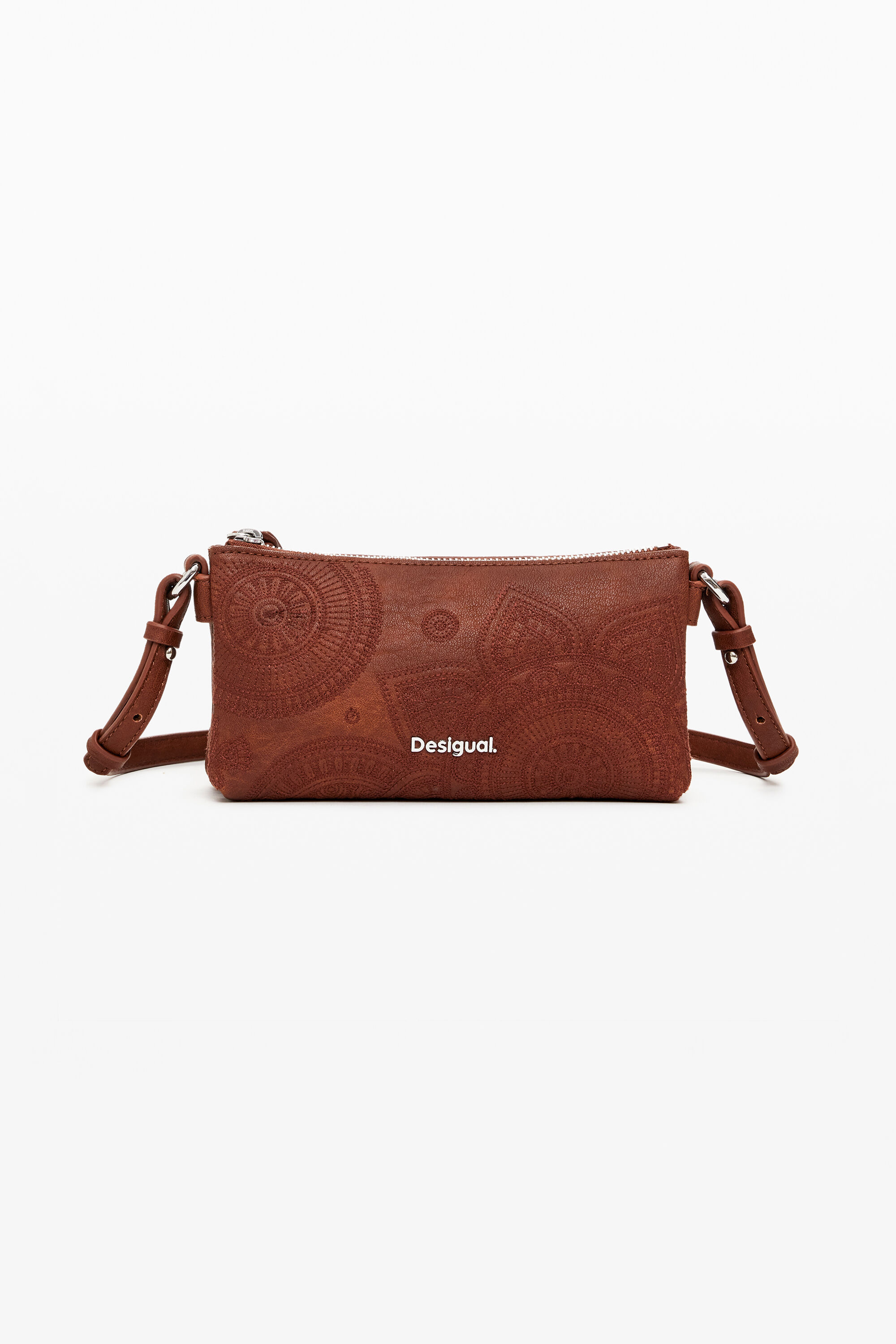 Desigual De geborduurde S-tas - BROWN