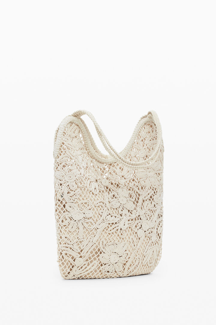 Mittlere Schultertasche aus Häkelarbeit | Desigual