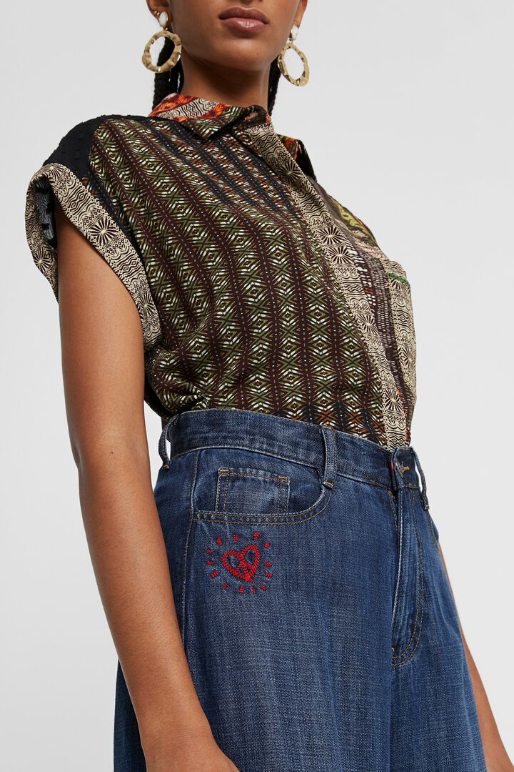 Pantalón vaquero wide leg Tencel™ | Desigual