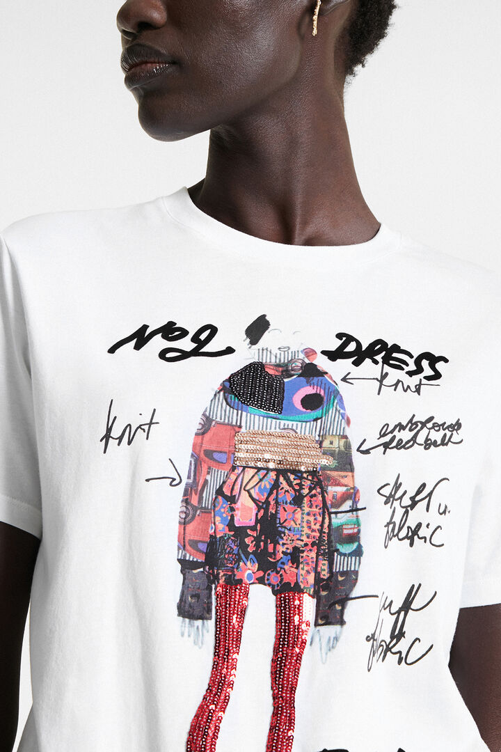 Tričko s flitry 100% bavlna | Desigual