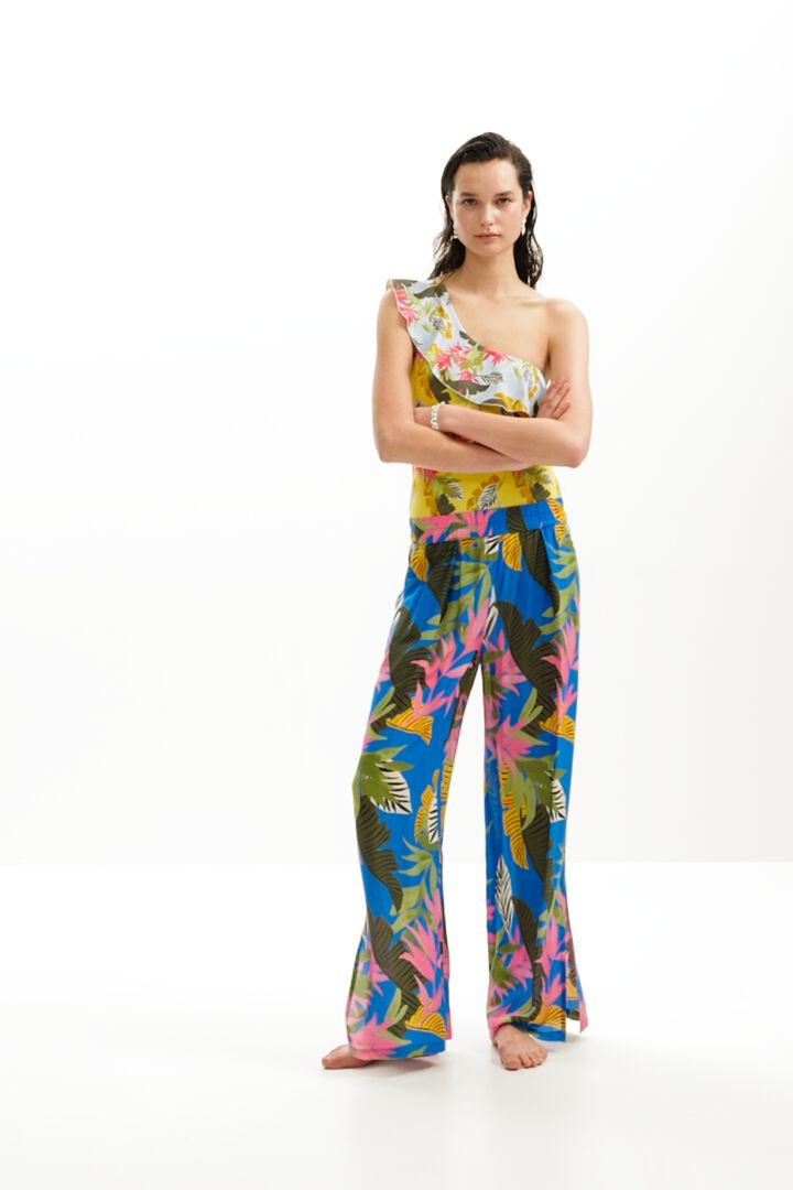 Tropical wide-leg trousers | Desigual