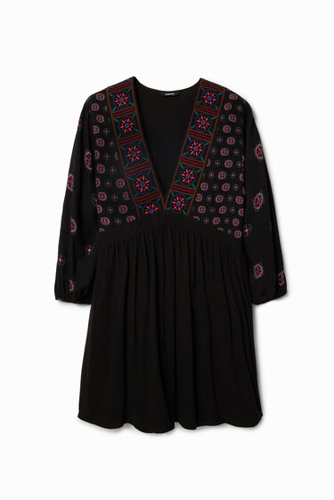Vestit curt estampat ètnic | Desigual