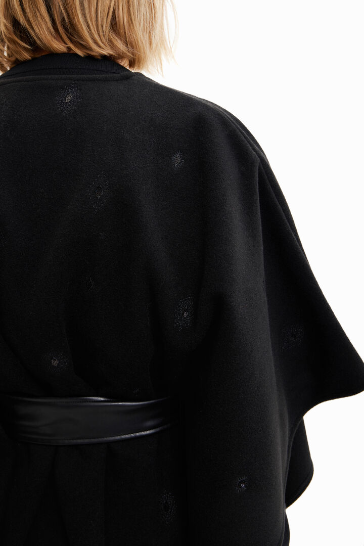 Poncho-cape belt and zipper | Desigual