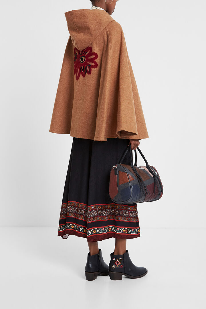 Flower poncho hood | Desigual
