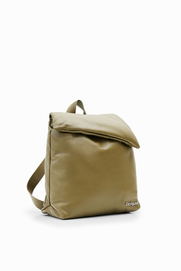 S padded leather backpack