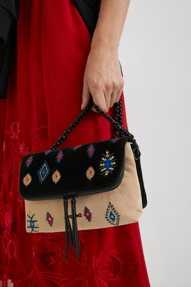 Sling bag embroidered boho | Desigual