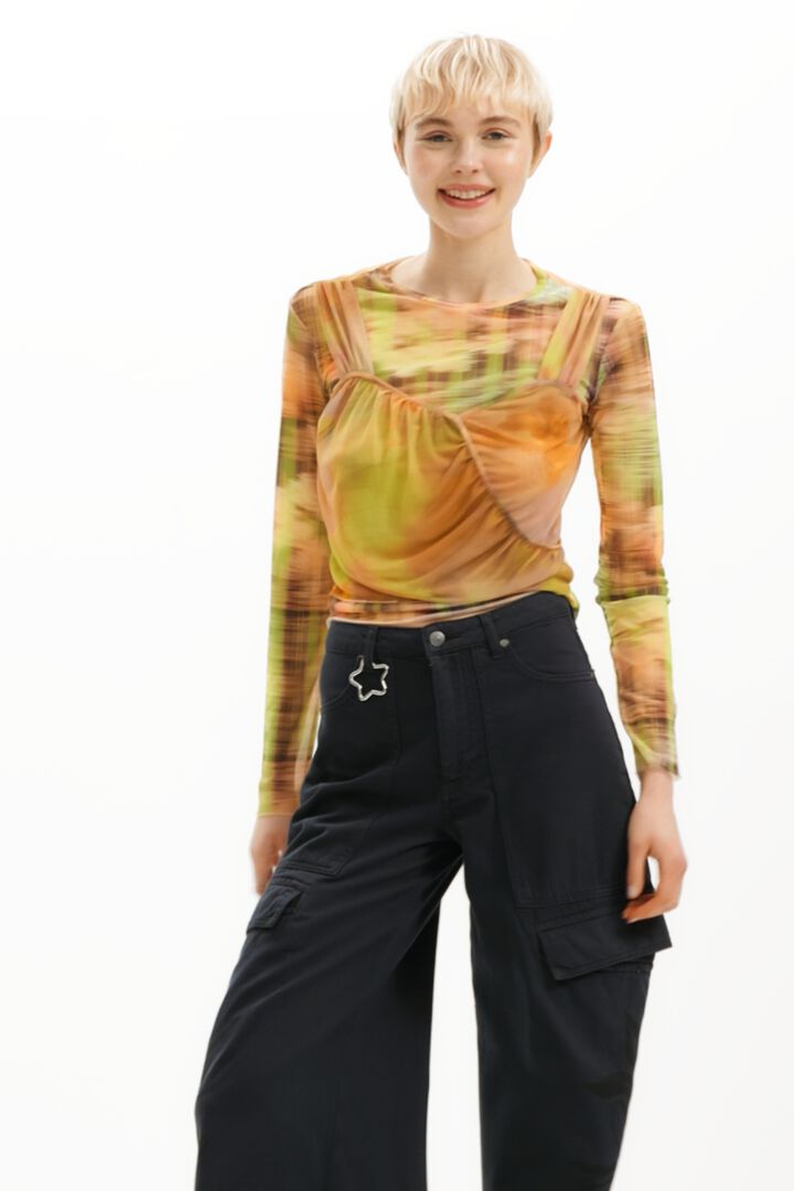 T-shirt de malha camada dupla | Desigual
