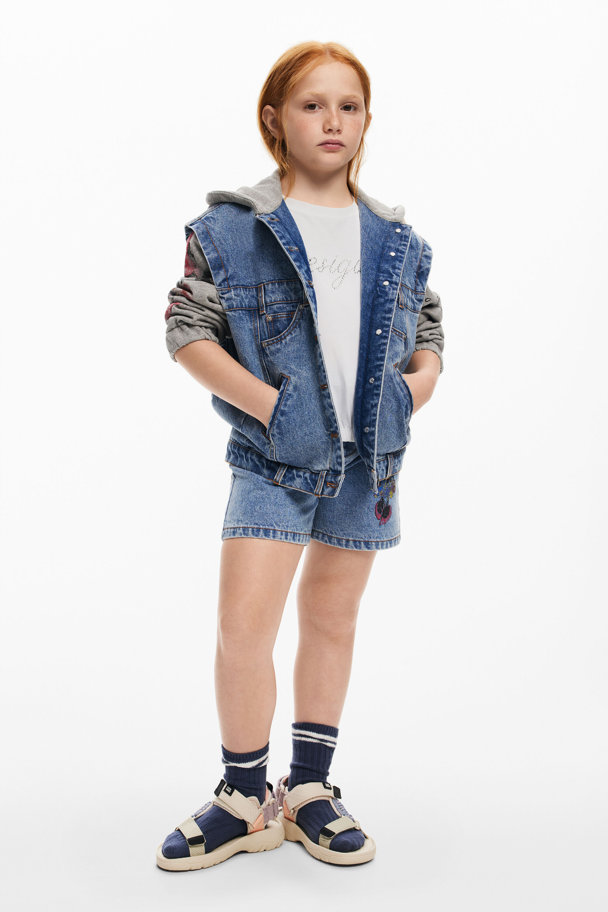 Combined denim jacket girl's I Desigual.com