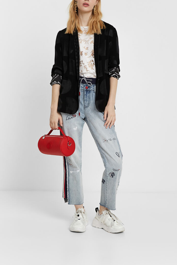 Blazer in glossy logomania | Desigual
