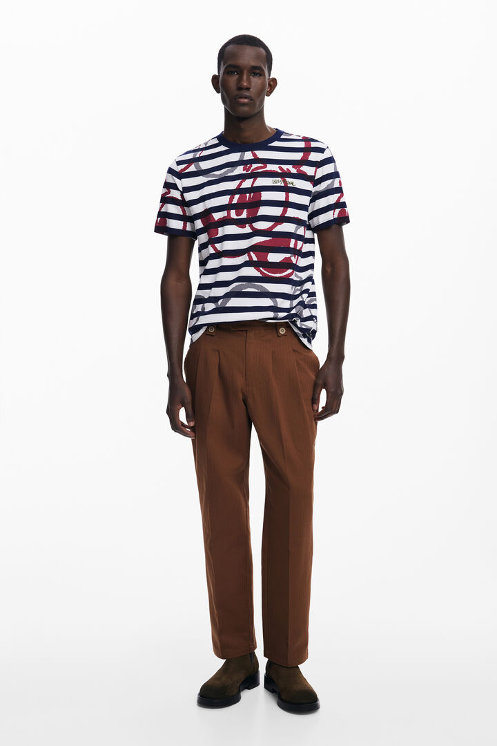 Camiseta rayas y Mickey | Desigual
